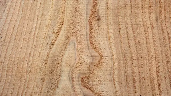 Clean, unburnt Western Red Cedar grain before Yakisugi treatment.