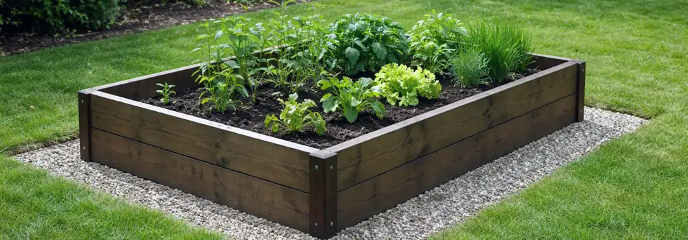 Raised bed fixes that can backfire, shown by a timber raised bed where liners, braces and support choices need diagnosis